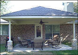 patio cover stone columns